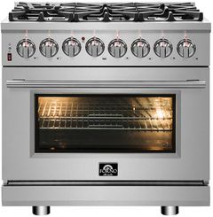 FORNO® Alta Qualita 36" Stainless Steel Pro Style Dual Fuel Range