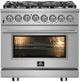 FORNO® Massimo 36" Stainless Steel Pro Style Dual Fuel Range-0