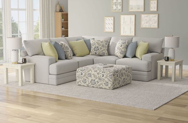 Jackson Furniture Stockbridge 4-Piece Slate Sectional with Ottoman-1
