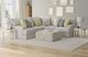 Jackson Furniture Stockbridge 4-Piece Slate Sectional with Ottoman-1