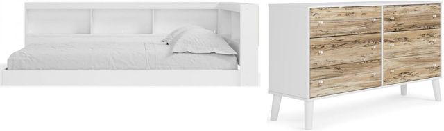 Signature Design by Ashley® Piperton 2-Piece Brown/White Full Bookcase Storage Bed Set-0