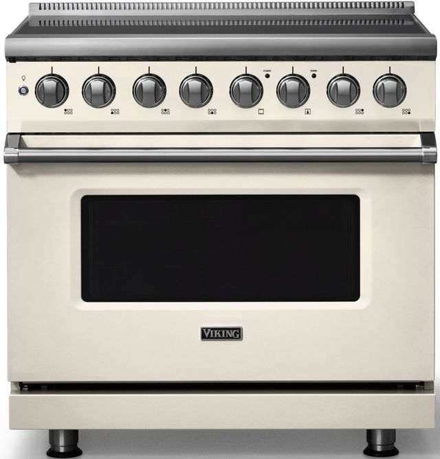 Viking® 5 Series 36" Pure White Pro Style Induction Range with Polished Chrome Trim-0
