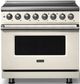 Viking® 5 Series 36" Pure White Pro Style Induction Range with Polished Chrome Trim-0