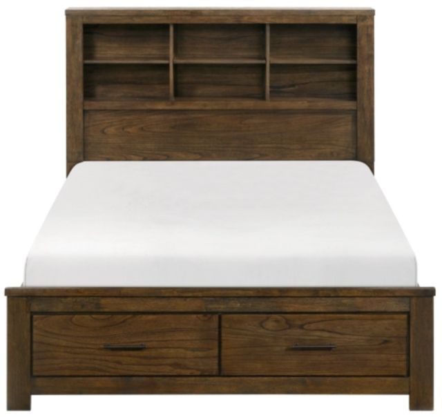 Homelegance® Sullivan Wire Brushed Oak Full Storage Platform Bed-2