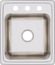 Elkay Lustertone® Classic Lustrous Satin 17" x 20" x 10-1/8" 3-Hole Single Bowl Drop-In Sink-1