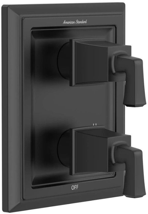 American Standard Town Square® S Matte Black 2-Handle Integrated Shower Diverter Trim Only-0