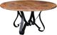 Horizon Home® Del Rio Brown Travertine Top Dining Table with Black Base-0