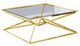 Sagebrook Home Glass Top Coffee Table with Gold Base-0