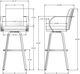 Amisco Customizable Lance Swivel Spectator Stool-1