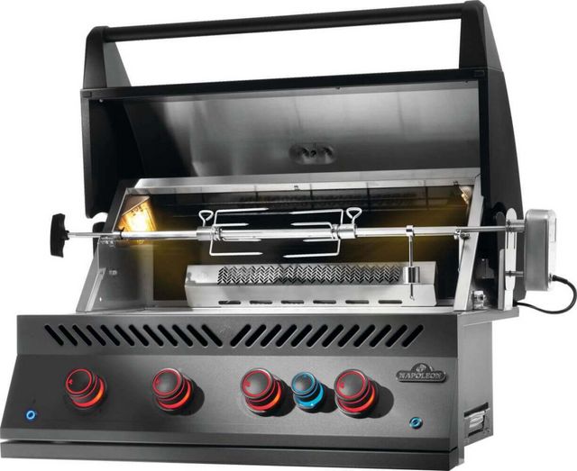 Napoleon 700 Series 5-Burner Matte Black Built In Natural Gas Grill with Infrared Rear Burner-6