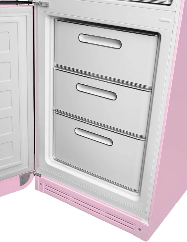 Smeg 50's Retro Style Aesthetic 11.7 Cu. Ft. Pink Bottom Freezer Refrigerator-4