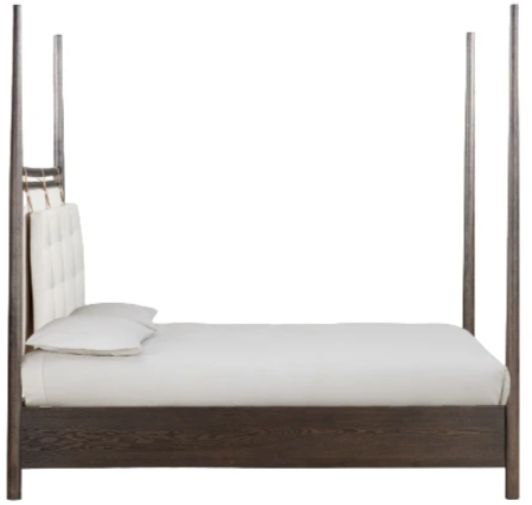 Modus Furniture Rockport Turtle Dove/Yin Queen Upholstered Poster Bed-3
