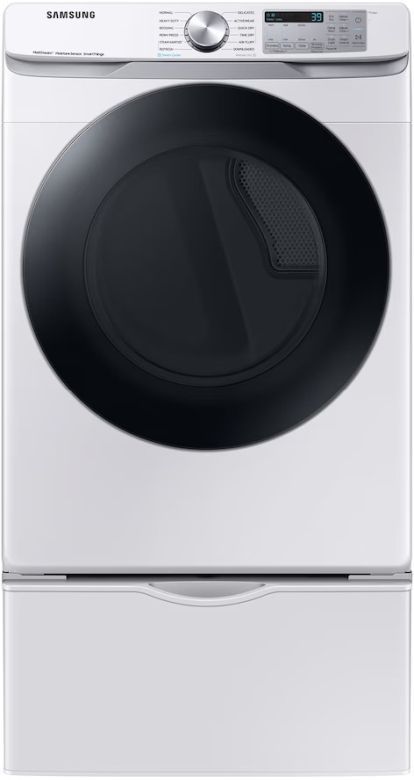 Samsung 7.5 Cu. Ft. White Electric Dryer with Multi Steam and Steam Sanitize+-1