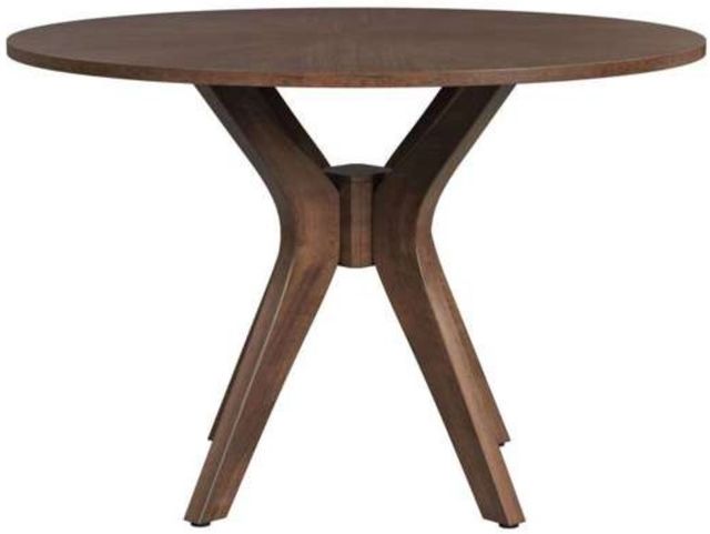 Elements International Santa Barbara Walnut Round Dining Table-3