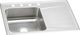 Elkay Lustertone® Classic Lustrous Satin 33" x 22" x 7-5/8" 4-Hole Single Bowl Drop-In Sink with Left Drainboard-0