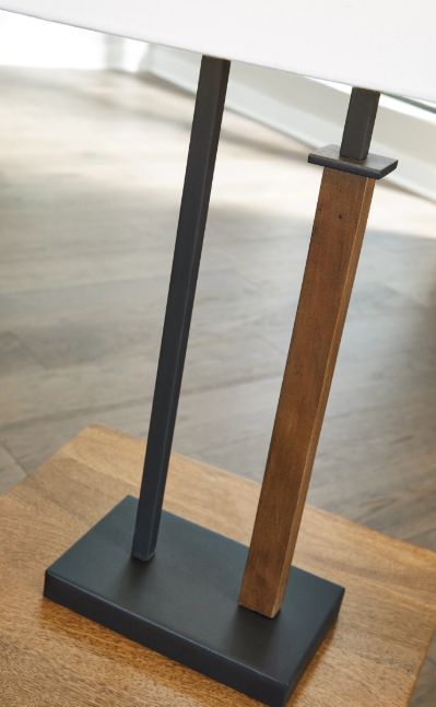 Signature Design by Ashley® Voslen Black Table Lamp with Brown Accent-3
