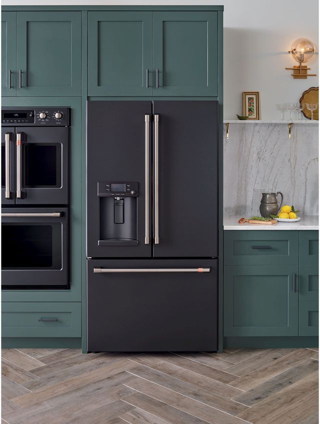 Café™ 36" 22.2 Cu. Ft. Matte Black Counter Depth French Door Refrigerator-1
