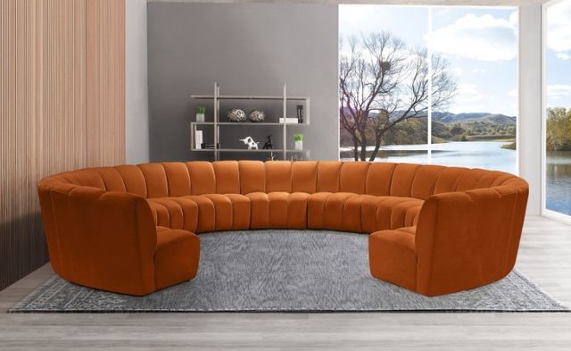 Meridian Furniture Infinity 11-Piece Cognac Modular Sectional-1