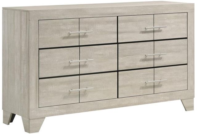 Coaster® Trenton 4-Piece Rustic Cream Queen Panel Bedroom Set-5