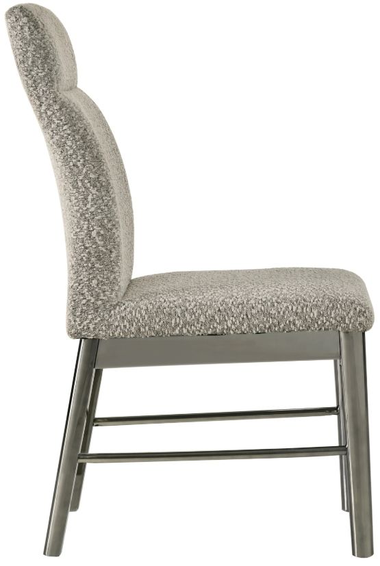 New Classic® Home Furnishings Lennox Gray/Silver Dining Side Chair-3