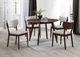 Furniture of America® Onaka 5-Piece Beige/Walnut Round Table Dining Set-0