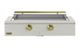 Caliber™ Rockwell Social 48" Antique White Built-In Natural Gas Outdoor Griddle with Brass Hardware-0