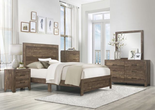 Mazin Furniture Corbin Rustic Brown Mirror-2