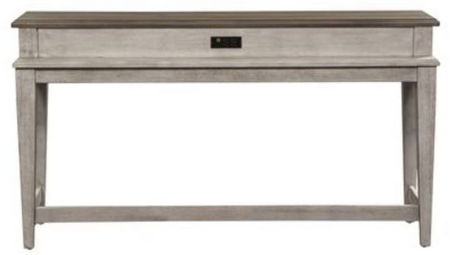 Liberty Furniture Heartland Antique White Console Bar Table with Tobacco Top-1