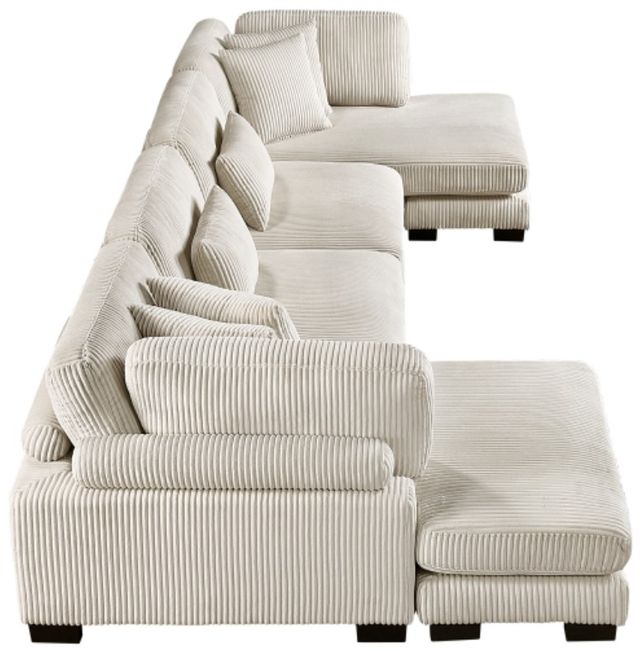 Homelegance® Traverse 4-Piece Beige U-Shape Sectional with Reversible Chaise-3
