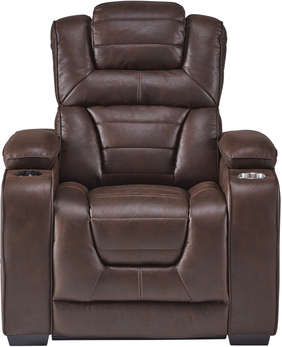 Corinthian Dark Brown Power Headrest Recliner with Bluetooth Speaker Hoelscher s Fine Furniture Appliances Electronics Floresville and Pleasanton TX