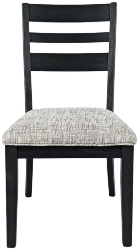 Jofran Inc. Altamonte Dark Charcoal/Gray Ladderback Dining Side Chair-2