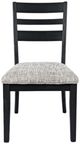 Jofran Inc. Altamonte Dark Charcoal/Gray Ladderback Dining Side Chair-2