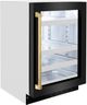 ZLINE Autograph Edition Touchstone 5.2 Cu. Ft. Stainless Steel Beverage Center with Black Stainless Steel Glass Door and Polished Gold Handle-3