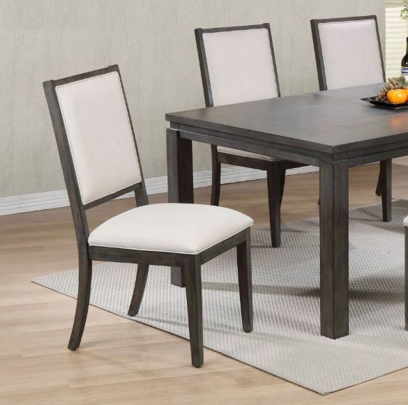 Winners Only® Hartford Deep Washed Gray/Vanilla Dining Side Chair-3