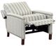 Homelegance® Landrum Beige/Grayish Blue Push Back Manual Reclining Chair-5