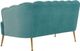 TOV Furniture Daisy Petite Sea Blue Velvet Settee-2