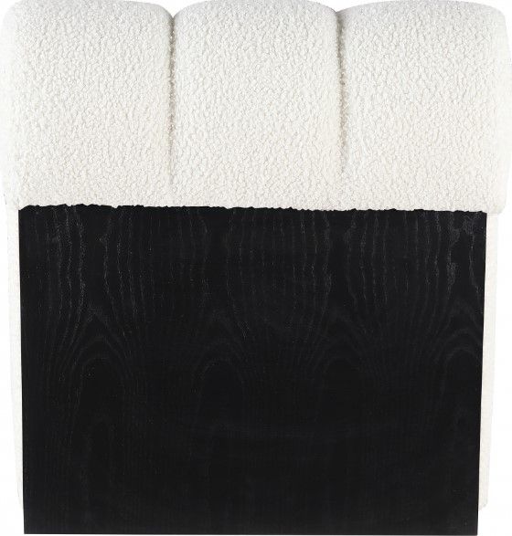 Meridian Furniture Swoon Cream/Black Faux Sheepskin Accent Chair-3