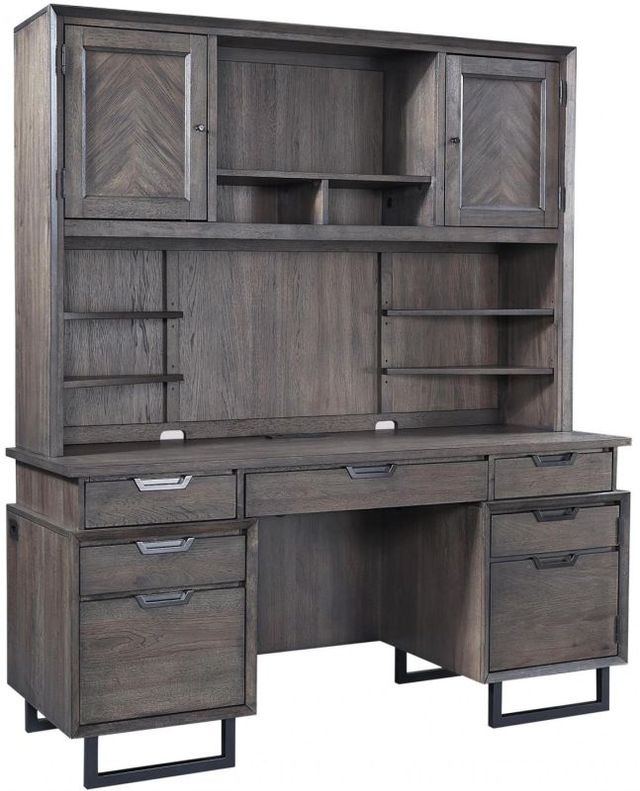 aspenhome® Harper Point Fossil 66" Credenza and Hutch-0
