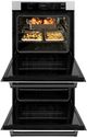 ZLINE Autograph Edition Professional 30" Satin Stainless Steel Double Electric Wall Oven with White Matte Doors and Matte Black Accents-2