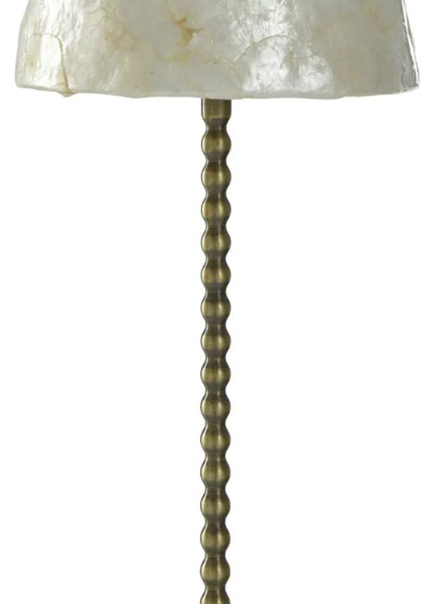 Stylecraft Capiz Aged Brass/Stainless Steel Slim Buffet Lamp-3