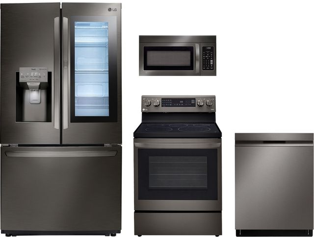 LG 4 Piece Black Stainless Steel Kitchen Package-0