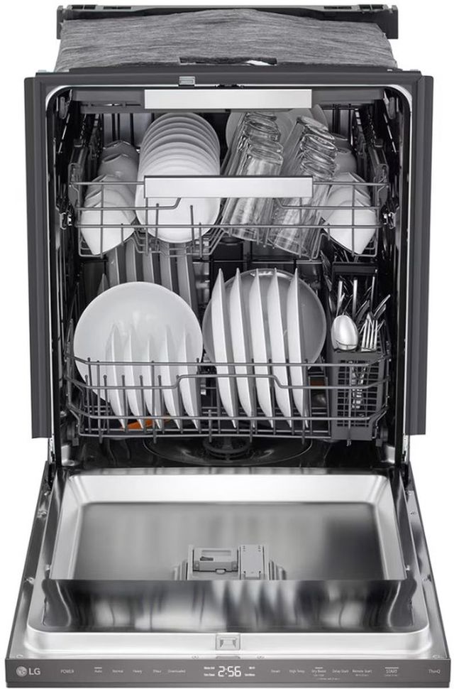 LG FlushFit™ 24" Black Stainless Steel Top Control Built-In Dishwasher with QuadWash® Pro-2