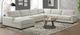 Elements International Arizona 6-Piece Steno Beige Right-Arm Facing Sectional -1