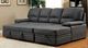 Furniture of America® Alcester 2-Piece Graphite Right-Arm Facing Pullout Sleeper Sectional and Chaise-4
