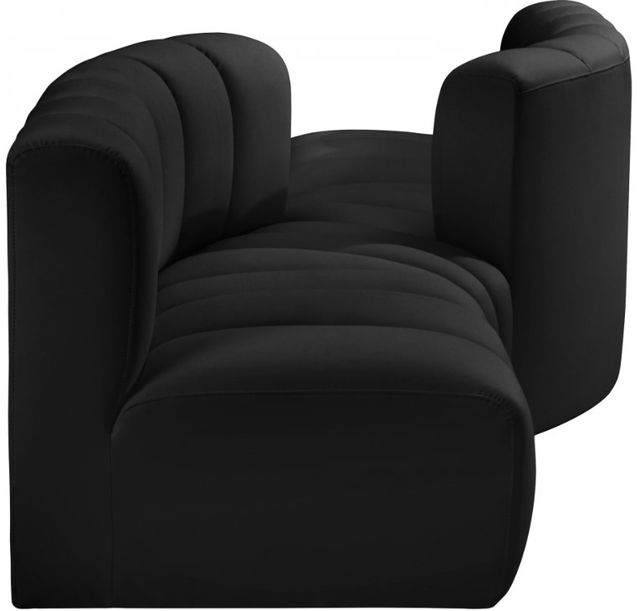 Meridian Furniture Arc 4-Piece Black Vegan Leather Sectional-1