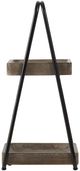 A & B Home Brown 2-Tiered Decorative Tray-3