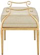 Currey & Company Genevieve Beige Ottoman-2
