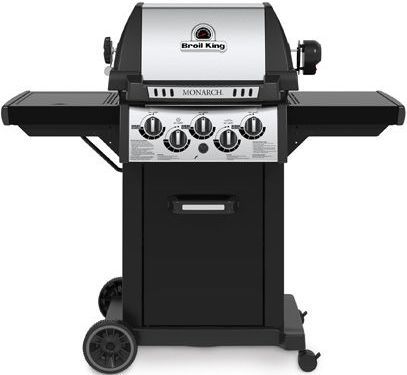 Broil King® Monarch™ 390 Series 3-Burner Black Freestanding Natural Gas Grill-0