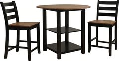 Powell® Colm 3-Piece Black/Wire Brushed Counter Dining Set