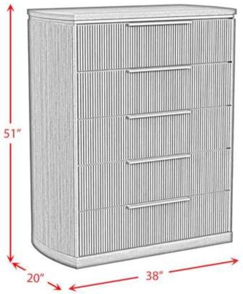 Elements International Sylvie Natural 5-Drawer Chest-2